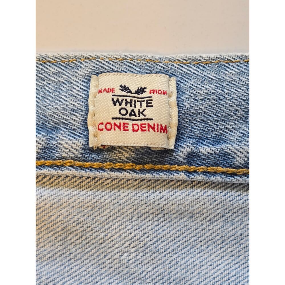 Levis 501 Selvedge Jeans White Oak Cone Denim Womens 25 Blue Distressed Skinny - Picture 8 of 16